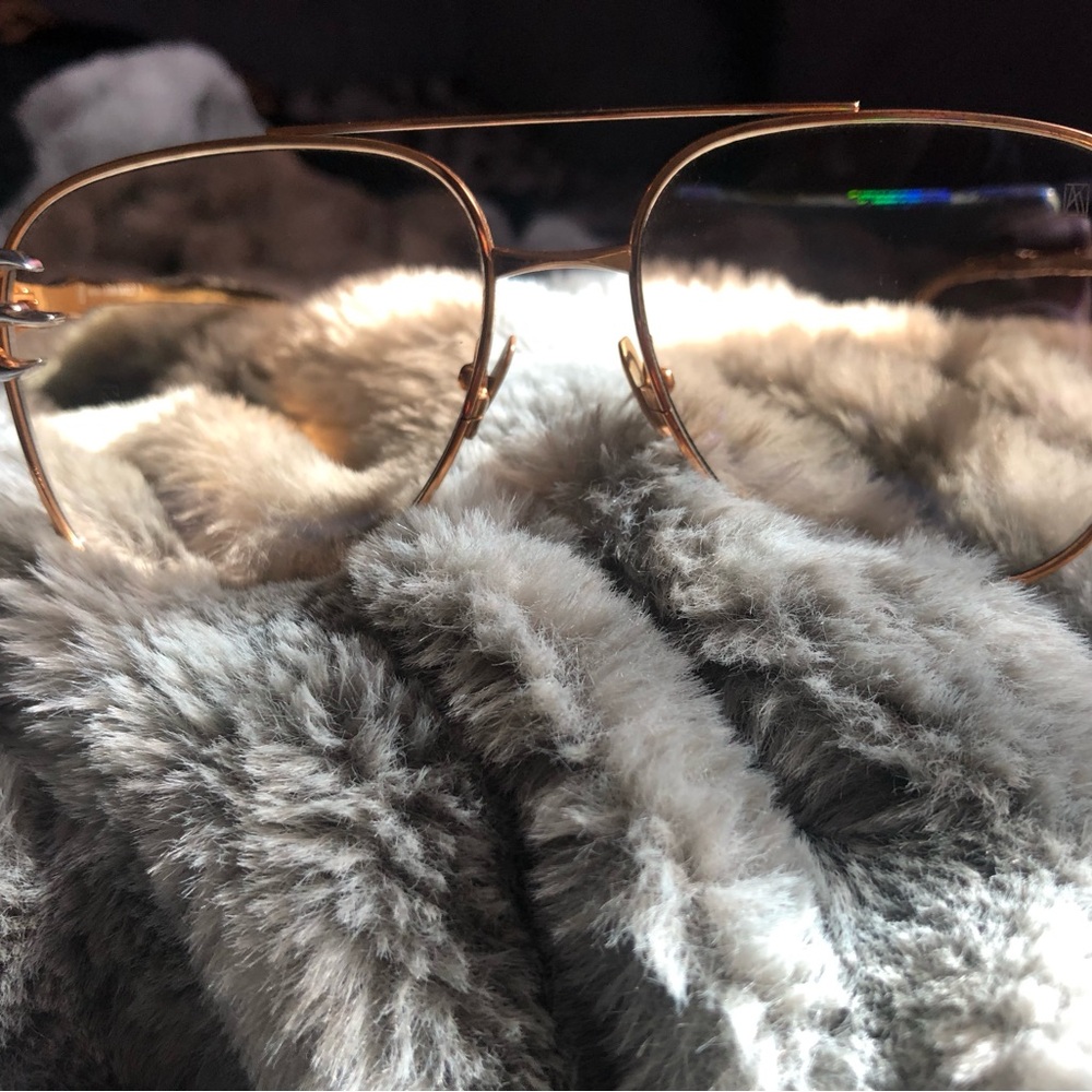 Used Anna Karin Karlsson Rose Gold/Gold Aviator Sunglasses Claw Voyage - Picture 4 of 16